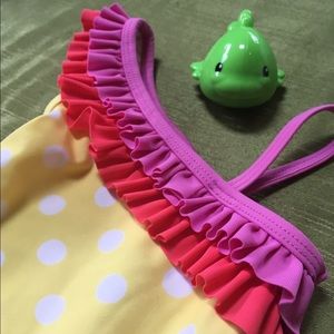 Fun swimsuit for baby girl size small